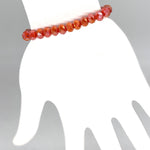 Orange Burnt-Iridescent Beaded Bracelet