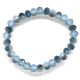 Blue Chambray Ombré-Sparkle Beaded Bracelet