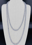 Silver-Matte Beaded Necklace