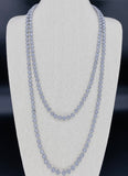 Silver-Matte Beaded Necklace