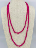 Pink Fuchsia-Sparkle Beaded Necklace