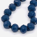 Blue Denim-Sparkle Beaded Necklace