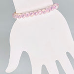 Pink Pale-Iridescent Beaded Bracelet