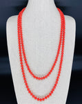 Orange Dark-Sparkle Beaded Necklace