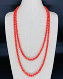 Orange Dark-Sparkle Beaded Necklace