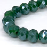 Green-Iridescent Beaded Bracelet