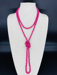 Pink Fuchsia-Shine Beaded Necklace