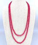 Pink Dark-Sparkle Beaded Necklace