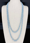 Blue Gray Light-Iridescent Beaded Necklace