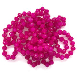 Pink Fuchsia-Sparkle Beaded Necklace