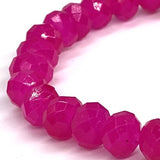 Pink Fuchsia-Sparkle Beaded Bracelet