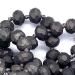 Gray Dark-Matte Beaded Necklace