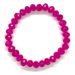 Pink Fuchsia-Sparkle Beaded Bracelet