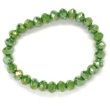 Green Apple-Iridescent Beaded Bracelet