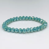 Turquoise Medium-Iridescent Beaded Bracelet