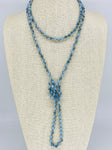 Blue Chambray Ombré-Sparkle Necklace