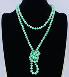 Green Mint-Iridescent Beaded Necklace