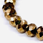 Bronze-Metallic Beaded Bracelet