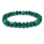 Green-Sparkle Beaded Bracelet