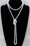 White-Sparkle Beaded Necklace