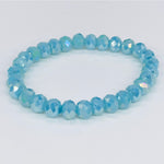 Blue Sky Light-Iridescent Beaded Bracelet