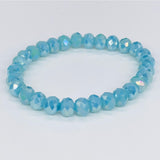 Blue Sky Light-Iridescent Beaded Bracelet