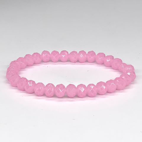 Pink Light-Sparkle Beaded Bracelet