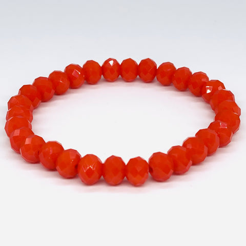 Orange Dark-Sparkle Beaded Bracelet