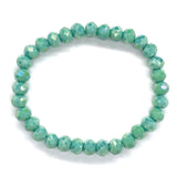 Turquoise Light Green-Iridescent Beaded Bracelet