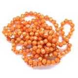 Orange-Iridescent Beaded Necklace