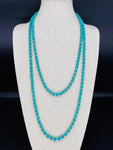 Turquoise Dark-Sparkle Beaded Necklace