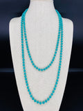 Turquoise Dark-Sparkle Beaded Necklace