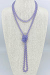 Purple Lavender-Matte Beaded Necklace