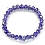 Purple-Metallic Beaded Bracelet