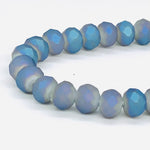 Blue Chambray-Matte Iridescent Beaded Bracelet