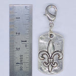 Fleur-De-Lis Dog Tag Clip-On Charm