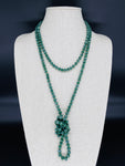 Green-Iridescent Beaded Necklace