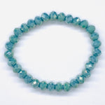 Turquoise Medium-Iridescent Beaded Bracelet