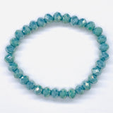 Turquoise Medium-Iridescent Beaded Bracelet