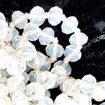 White Milky-Transparent Sparkle Beaded Necklace