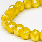 Yellow Cornflower-Iridescent Beaded Bracelet