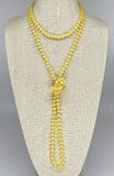 Yellow Pale-Sparkle Beaded Necklace