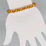 Yellow Mustard-Iridescent Beaded Bracelet