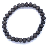 Gray Dark-Matte Beaded Bracelet