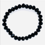 Black-Sparkle Beaded Bracelet