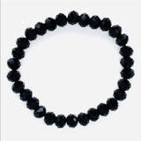 Black-Sparkle Beaded Bracelet