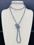 Silver-Metallic Beaded Necklace