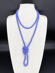 Blue Periwinkle-Sparkle Beaded Necklace