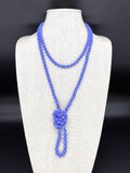 Blue Periwinkle-Sparkle Beaded Necklace