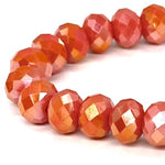 Orange Burnt-Iridescent Beaded Bracelet